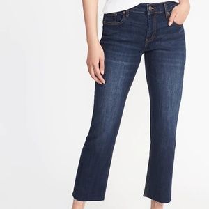 Raw-Edge Cropped Flare Ankle Jeans for Women
